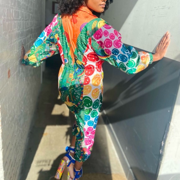 Farm Rio Smiley Jumpsuit - Picture 2 of 8